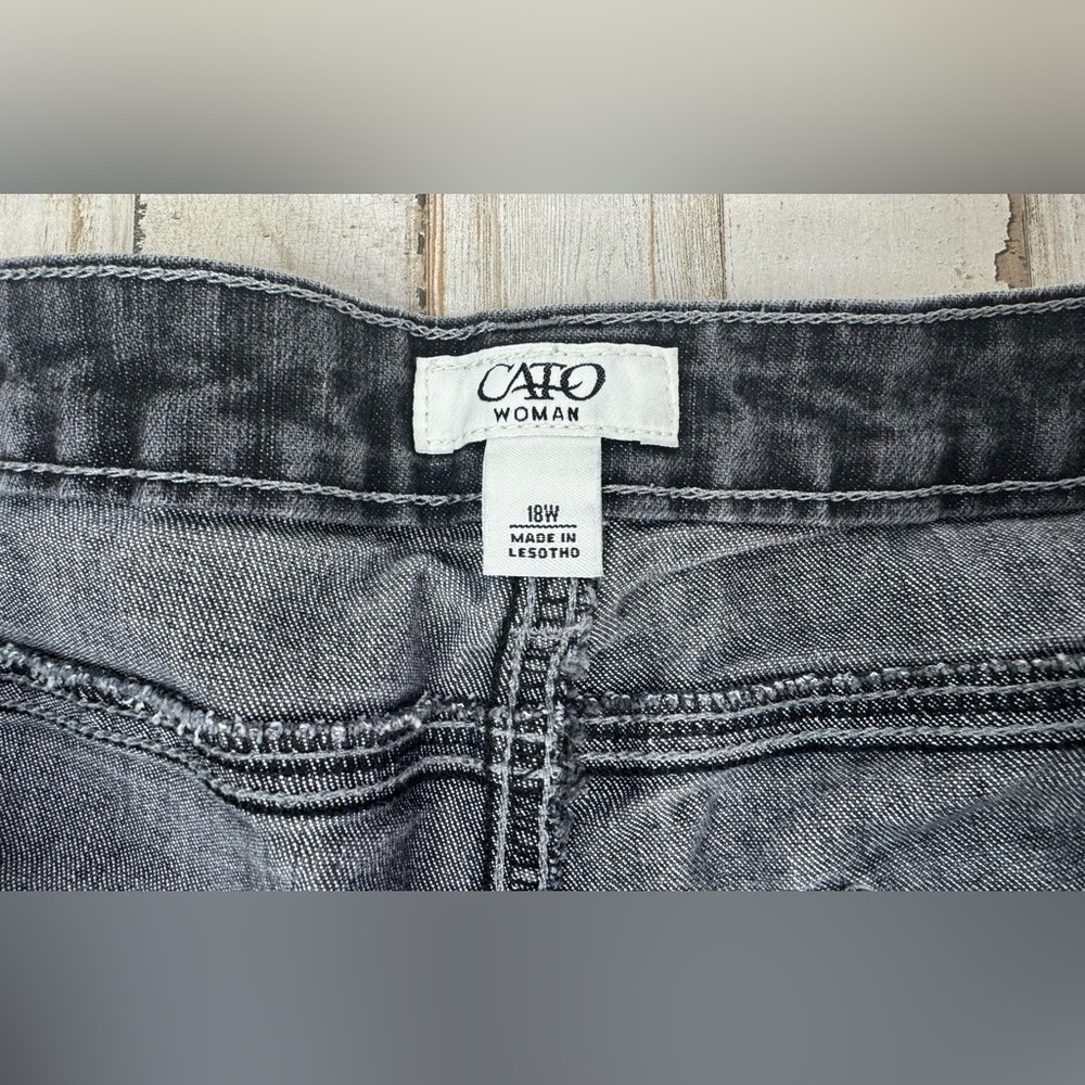 Cato Black Jeans Women's 18W 40x32 Straight Leg High Rise - Picture 4 of 11